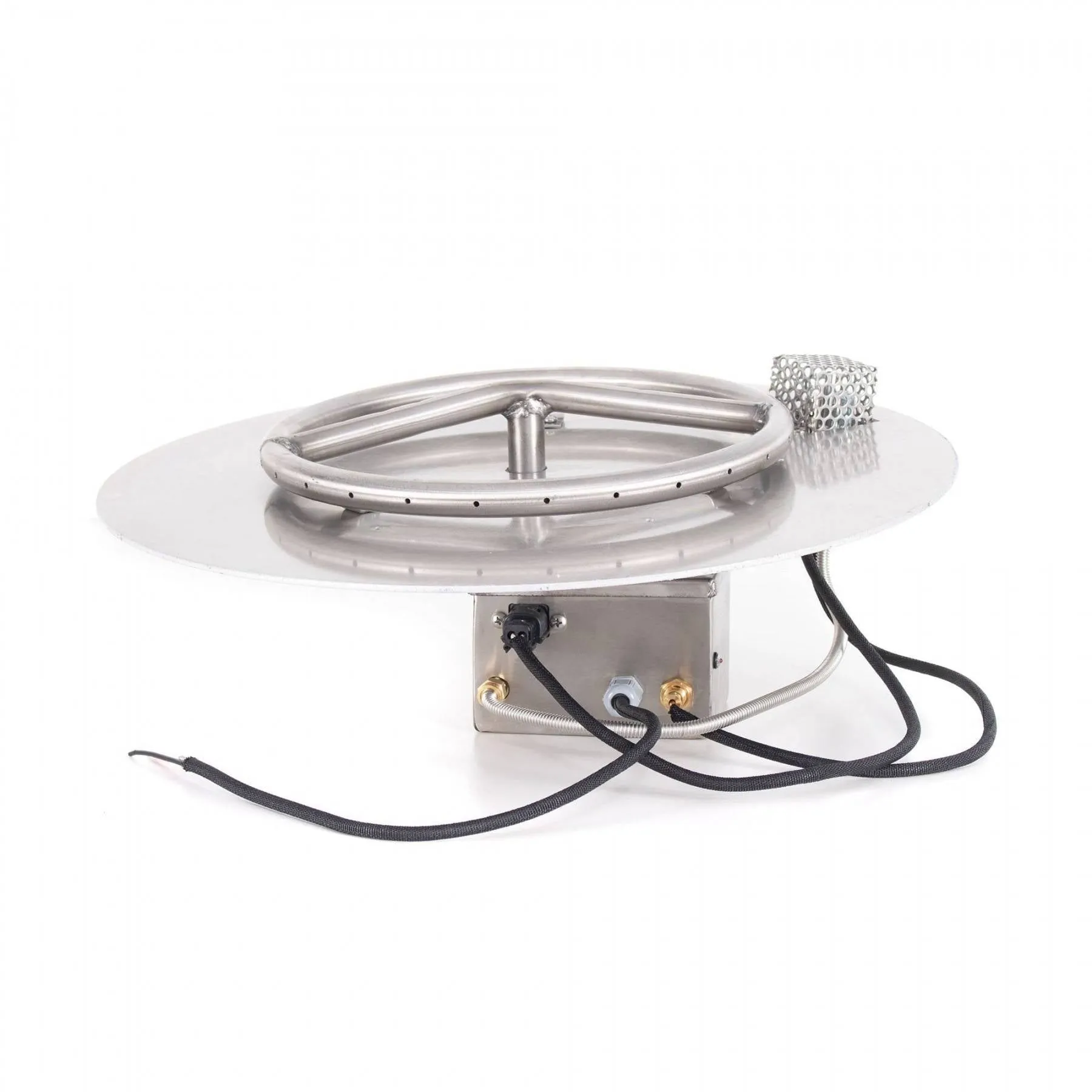 The Outdoor Plus Round Stainless Steel Flat Pan 12" & Round Burner 6"