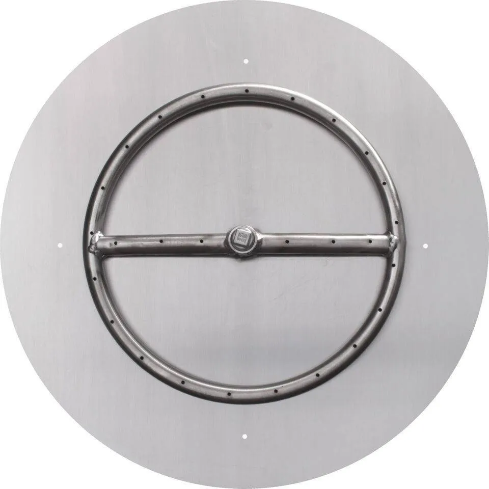 The Outdoor Plus Round Stainless Steel Flat Pan 12" & Round Burner 6"