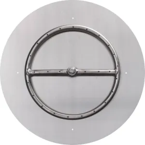 The Outdoor Plus Round Stainless Steel Flat Pan 12" & Round Burner 6"