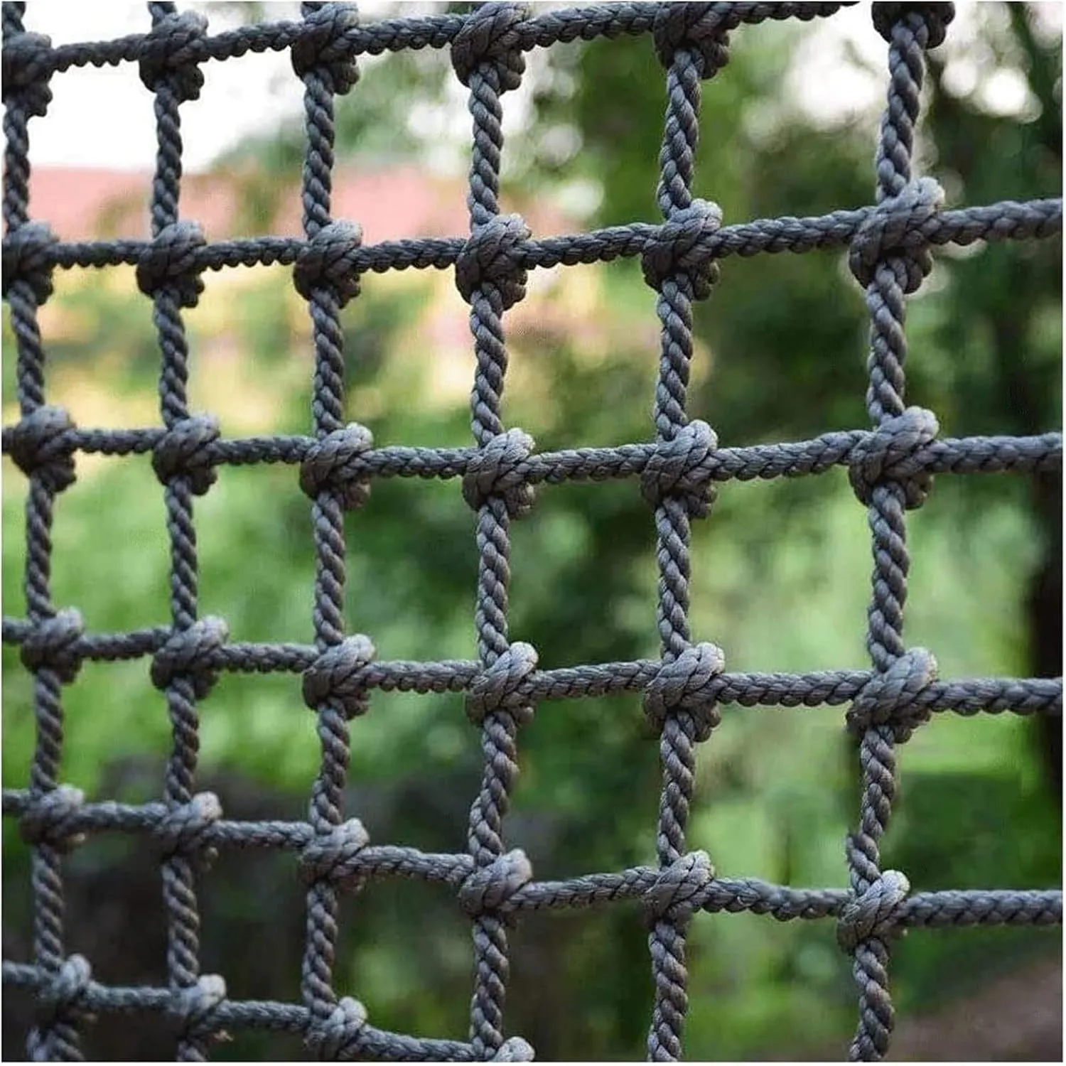 Thick 0.47" Playground Net Heavy Duty Climbing Rope Safety Net Treehouse Netting Cargo Rope Ladder Truck Trailer Fence Netting,6.6FTx9.8FT