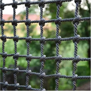 Thick 0.47" Playground Net Heavy Duty Climbing Rope Safety Net Treehouse Netting Cargo Rope Ladder Truck Trailer Fence Netting,6.6FTx9.8FT