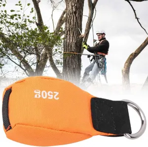 Throw Bag, Nylon Multipurpose Climbing Tree Throwing Rope Bag Climbing Rope Bag with Metal Ring for Tree Climbing, Rock Climbing