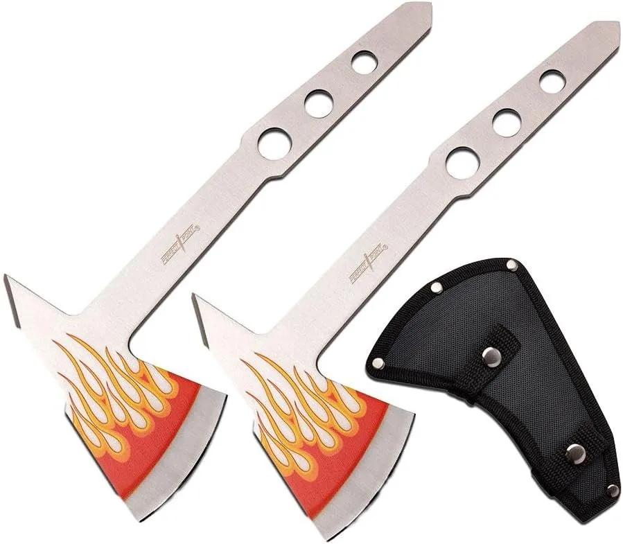 THROWING AXE 9.5" TOMAHAWK OVERALL SATIN STAINLESS STEEL (Fire 10.5")