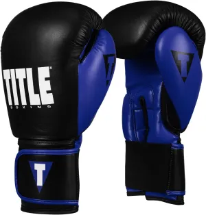 Title Boxing Dynamic Strike Heavy Bag Gloves, Black/Blue, 16 oz