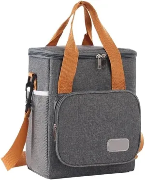 Tote Lunch Bag Portable Lunch Bag Multifunctional Tote Lunch Bag Lunch Bag Easy to Clean Suitable for Work Student Outdoor and So On(Gray)
