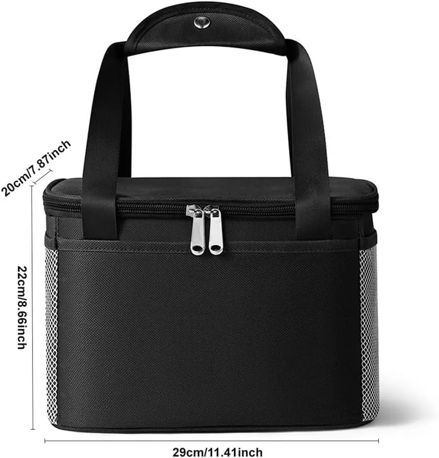 Tote Lunch Bag Portable Lunch Bag Multifunctional Tote Lunch Bag Lunch Bag Easy to Clean Suitable for Work Student Outdoor and So On(Navy)