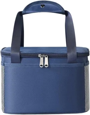 Tote Lunch Bag Portable Lunch Bag Multifunctional Tote Lunch Bag Lunch Bag Easy to Clean Suitable for Work Student Outdoor and So On(Navy)