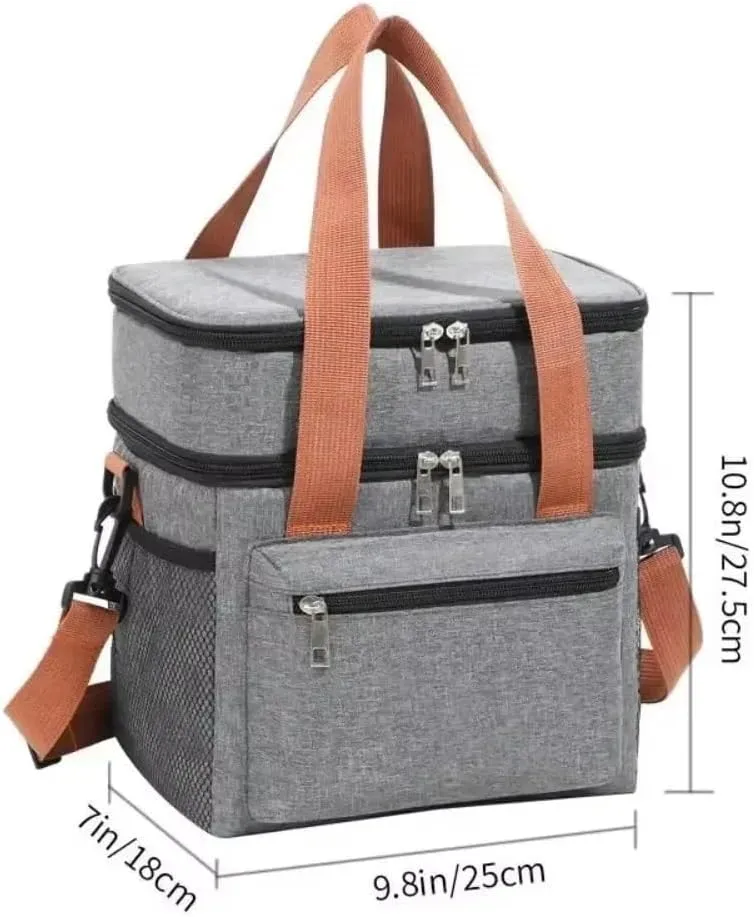 Tote Lunch Bag Portable Lunch Bag Multifunctional Tote Lunch Bag Lunch Bag Easy to Clean Suitable for Work Student Outdoor Camping and So On(Black)