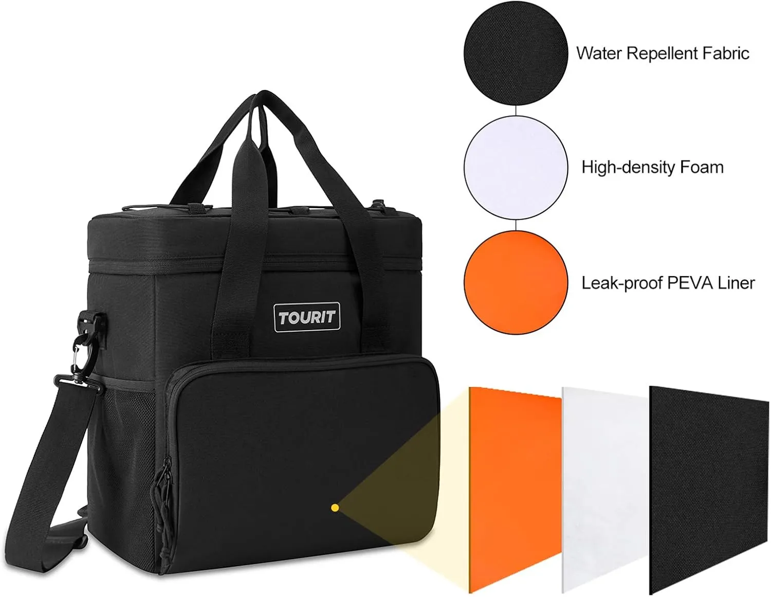 TOURIT Cooler Bag 24/35/46-Can Insulated Soft Cooler Portable Cooler Bag 14.6/24/32L Large Lunch Cooler for Picnic, Beach, Work, Trip