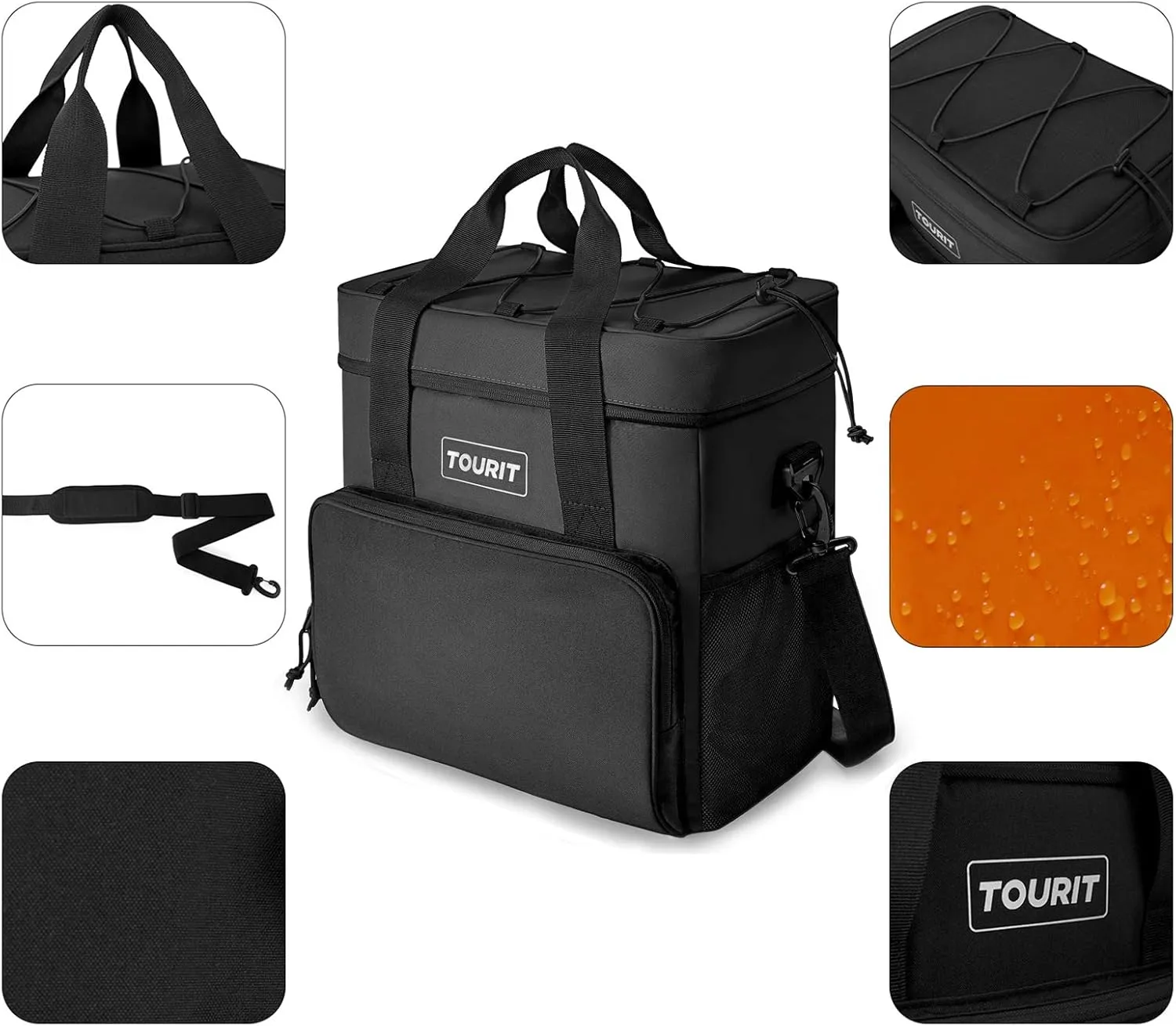 TOURIT Cooler Bag 24/35/46-Can Insulated Soft Cooler Portable Cooler Bag 14.6/24/32L Large Lunch Cooler for Picnic, Beach, Work, Trip