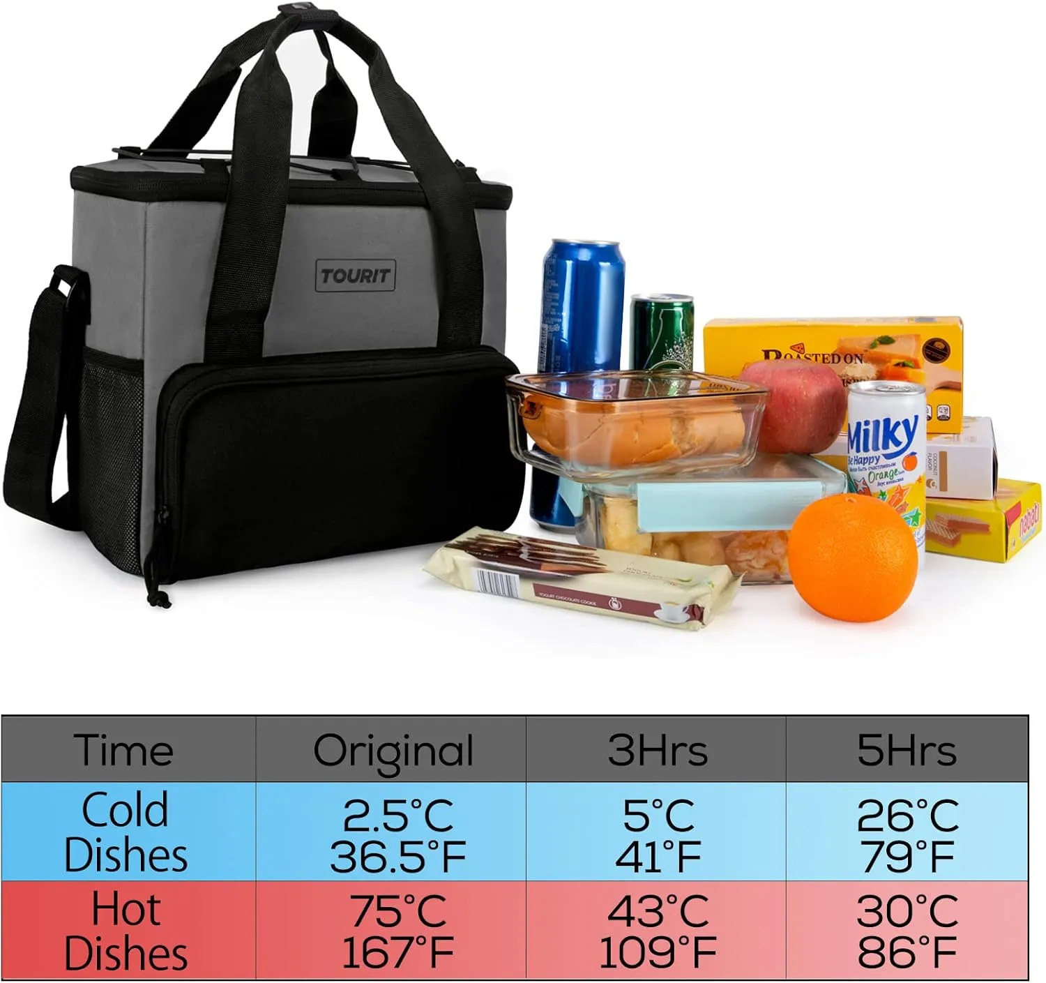 TOURIT Cooler Bag 24/35/46-Can Insulated Soft Cooler Portable Cooler Bag 14.6/24/32L Large Lunch Cooler for Picnic, Beach, Work, Trip
