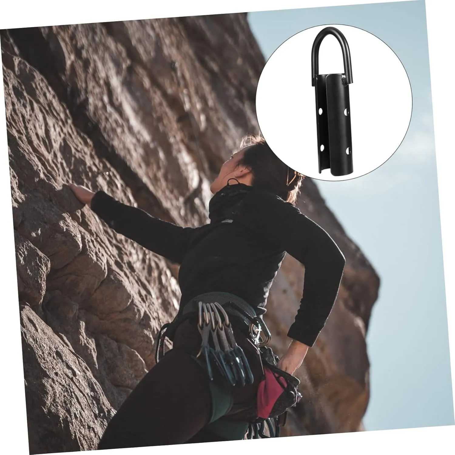Toyvian Rope Hook Heavy Duty Connection Buckle for Climbing Outdoor Safety Use Durable Material Lightweight