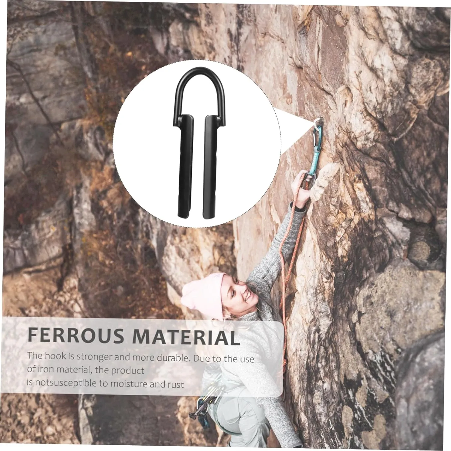 Toyvian Rope Hook Heavy Duty Connection Buckle for Climbing Outdoor Safety Use Durable Material Lightweight