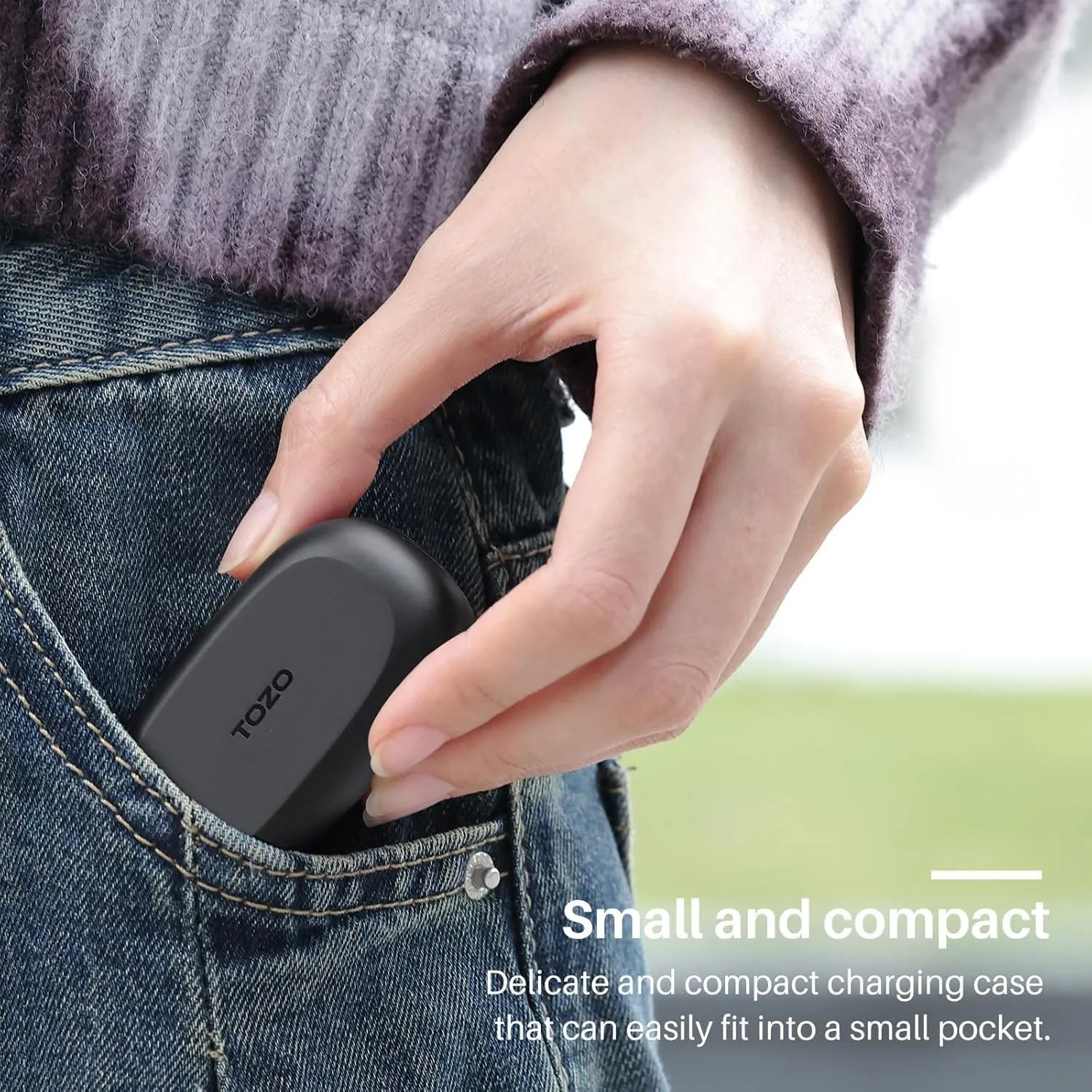 TOZO A1 Wireless Earbuds Bluetooth 5.3 Light Weight in Ear IPX5 Waterproof Headphones 2 Mic for AI Calls, Immersive Premium Sound Bass Headset with Charging Case, 32 Presets EQ Customization via App