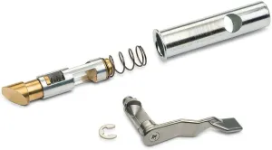 Trash Chute Thumb Latch Trigger Plunger - Bottom Hinged Door Handle 1-5/8 & 1-21/32 Inch Backset Silver Tubular Part for Wilkinson & Other Manufactured Garbage & Rubbish Stainless Steel (Galvanized)