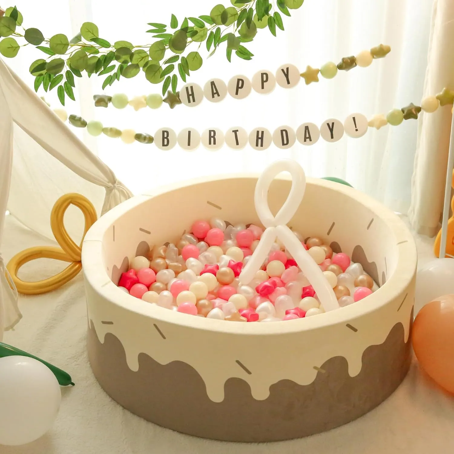 TRENDPLAY Ball Pit Balls Star and Heart Shapes for Toddlers - 50 100 200 500 Count Plastic Balls for Ball Pit Fun and Play