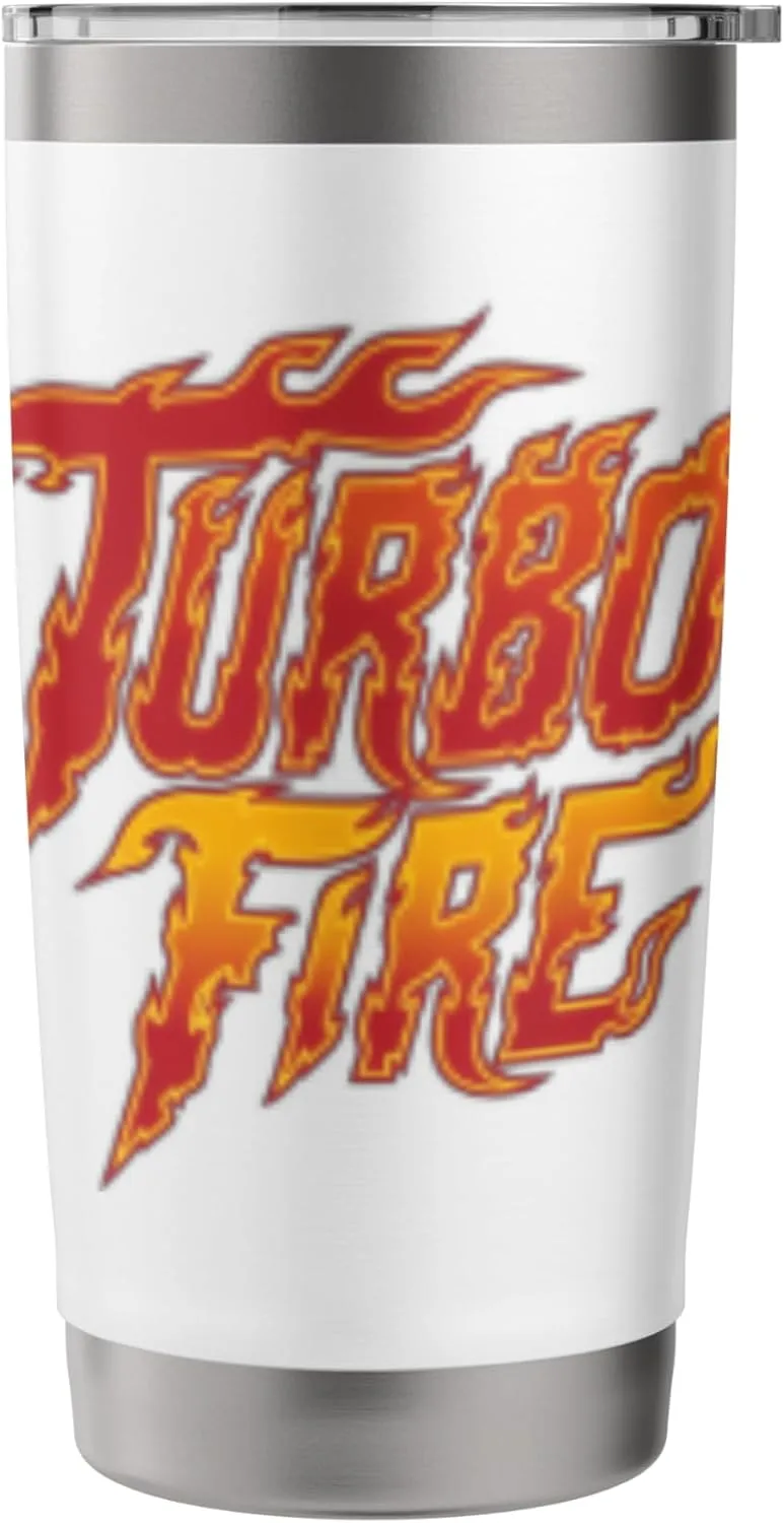 Turbo Fire Flames Inspirational Firefighter Racer Drag Race Stainless Steel Insulated Tumbler