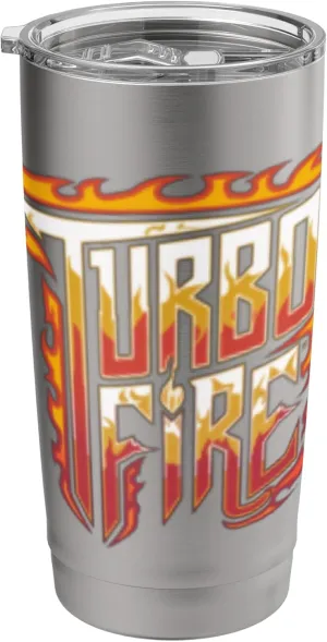 Turbo Fire Motivational Flames Fireman Firefighter Drag Race Stainless Steel Insulated Tumbler