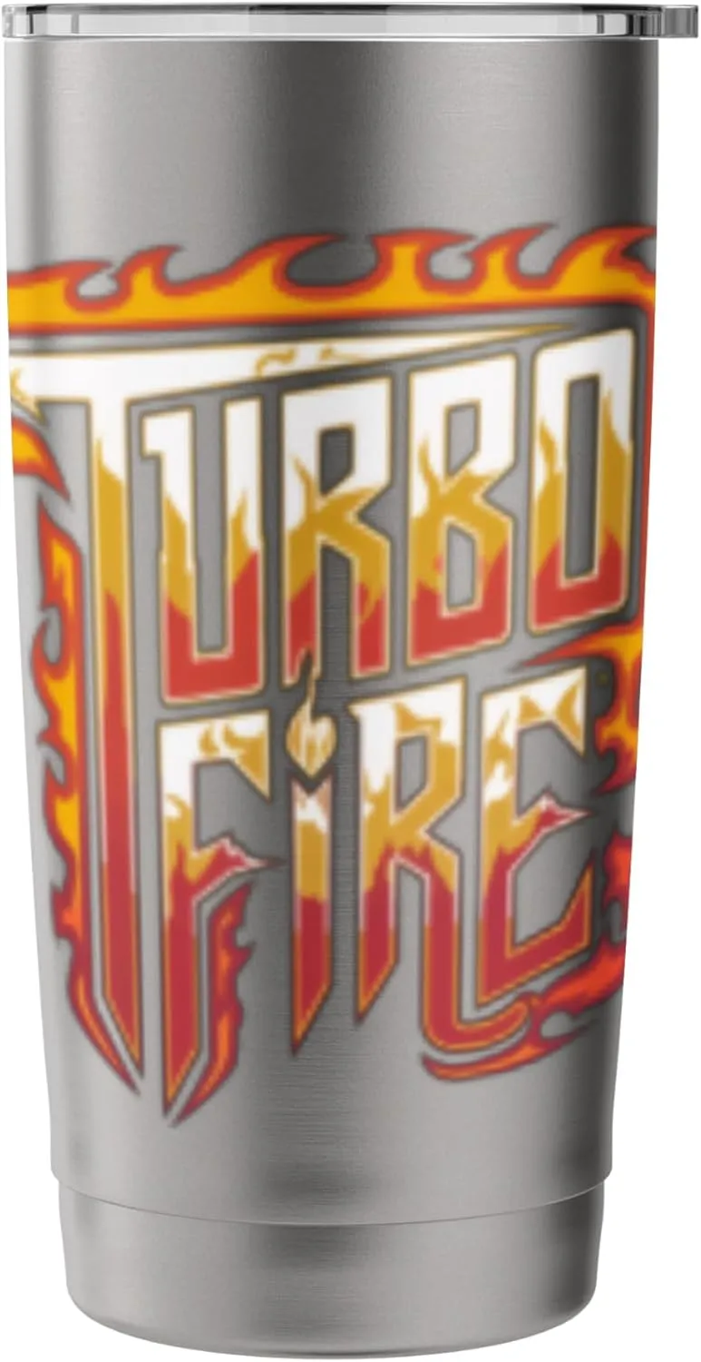 Turbo Fire Motivational Flames Fireman Firefighter Drag Race Stainless Steel Insulated Tumbler