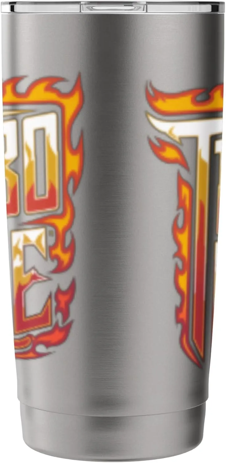 Turbo Fire Motivational Flames Fireman Firefighter Drag Race Stainless Steel Insulated Tumbler
