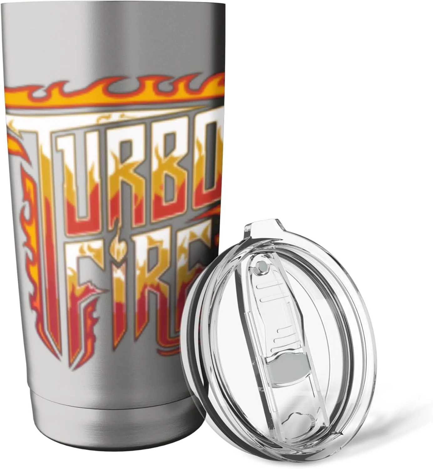 Turbo Fire Motivational Flames Fireman Firefighter Drag Race Stainless Steel Insulated Tumbler