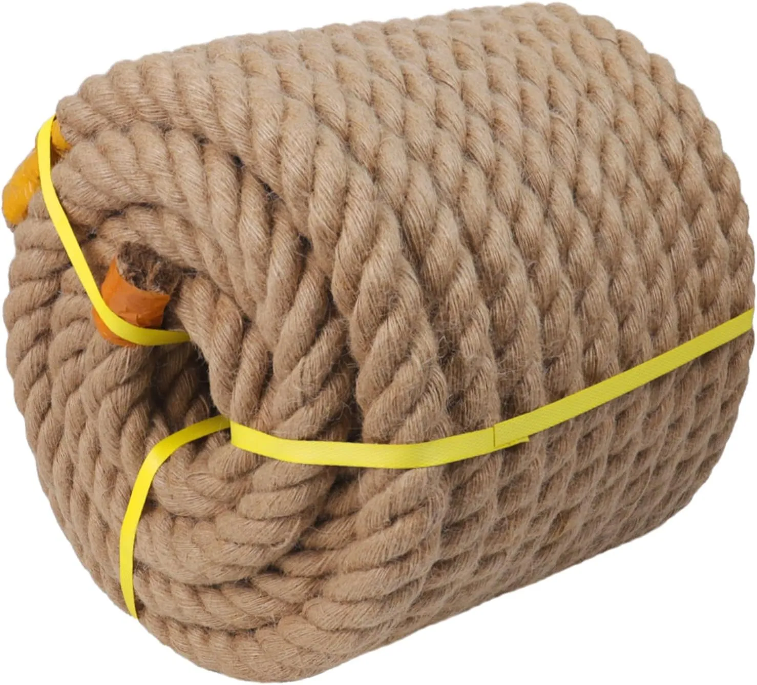 Twisted Manila Rope (1.5 Inch x 100 Feet) Natural Jute Rope Thick Hemp Rope for Docks, Nautical, Railings, Climbing, Decorating