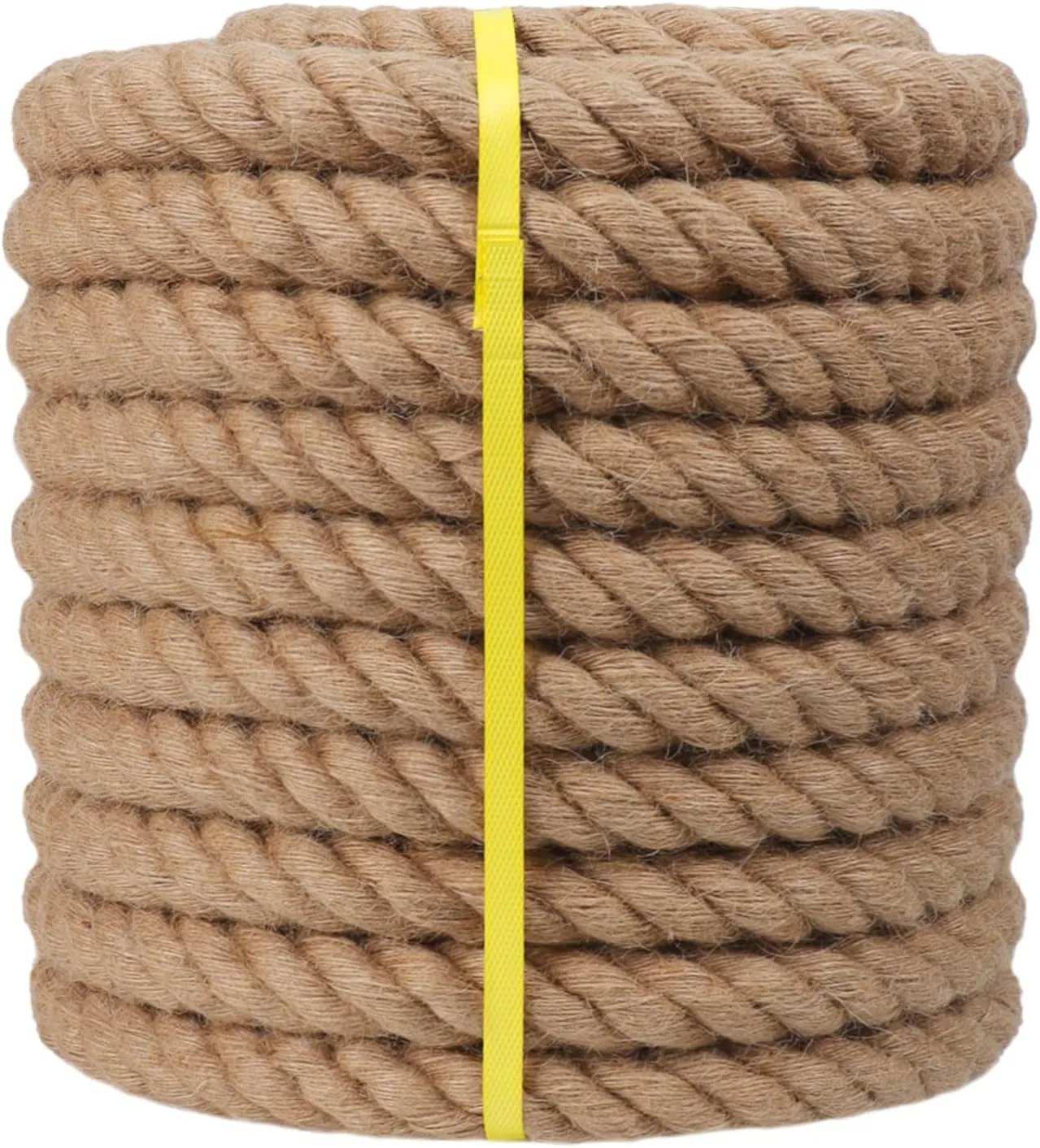 Twisted Manila Rope (1.5 Inch x 100 Feet) Natural Jute Rope Thick Hemp Rope for Docks, Nautical, Railings, Climbing, Decorating