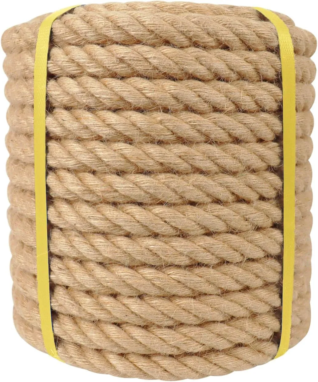 Twisted Manila Rope - 1.5 inch×100 feet - Natural Thick Jute Hemp Rope for Docks, Nautical, Railings, Tree Swing, Decorating