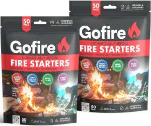Ultimate All Purpose Fire Starter- Non-Toxic, Earth-Friendly, Portable, Weather-Proof Fire Starter for Camping, Hiking, Backpacking, Fireplaces, Wood Stoves and More! 100 Fire Starters