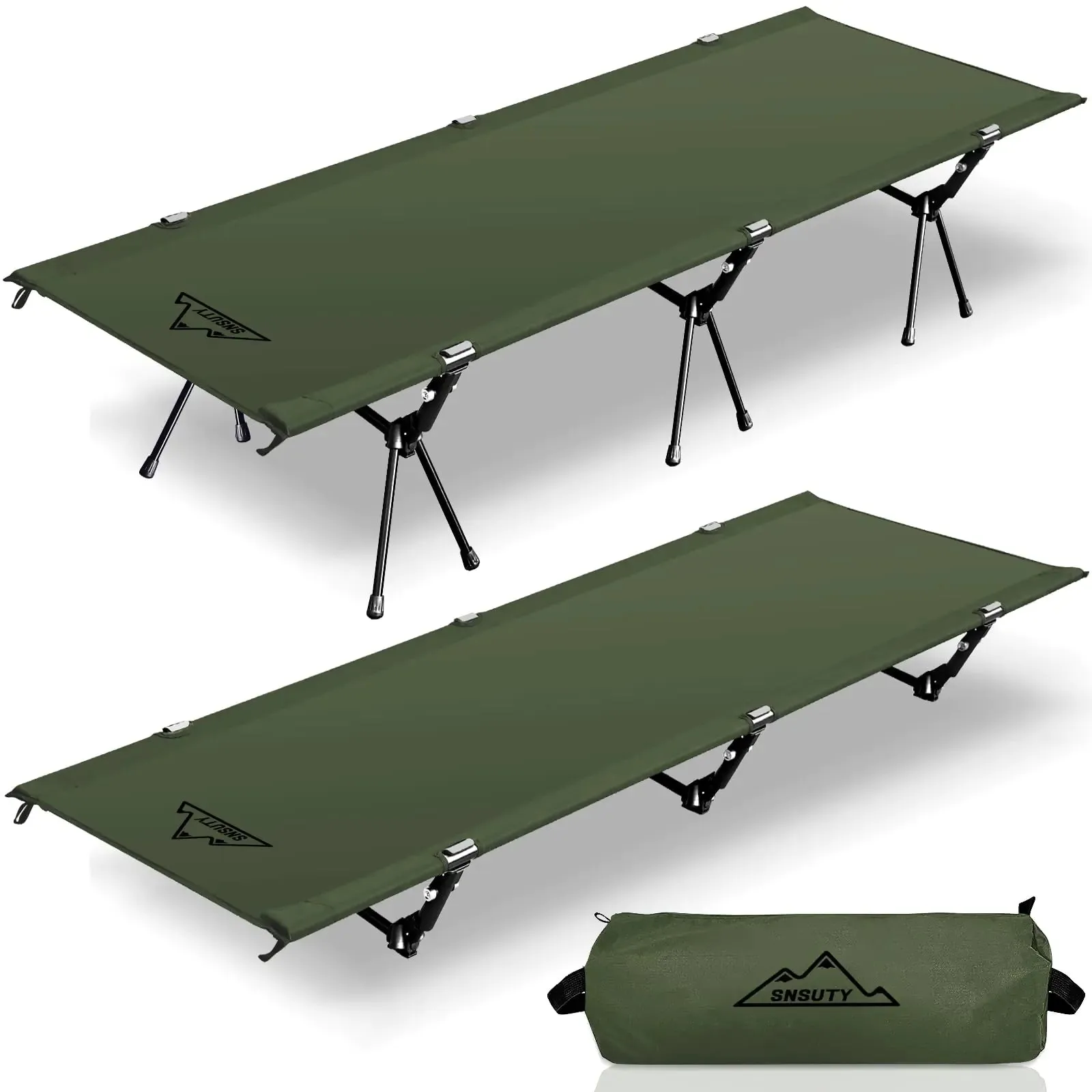 Ultralight Camping Cot with Leg Extenders, Portable Folding, Backpacking Compact Tent Cot for Outdoor Camping Hiking