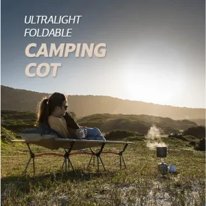 Ultralight Folding Camping Cot with Leg Extenders