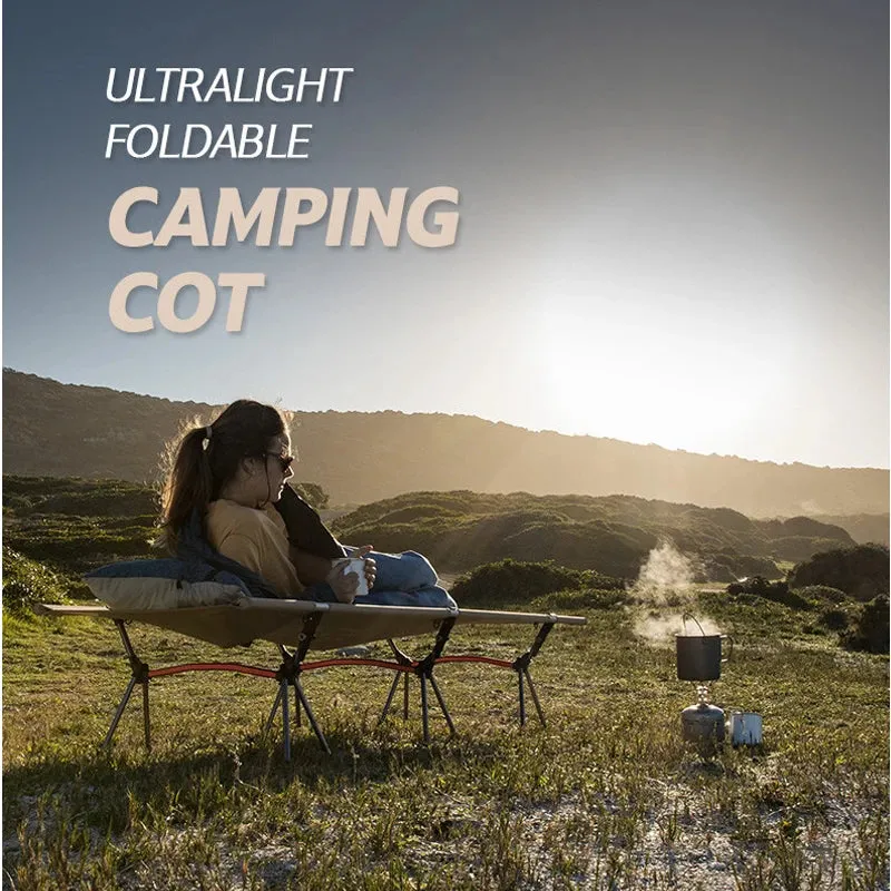 Ultralight Folding Camping Cot with Leg Extenders