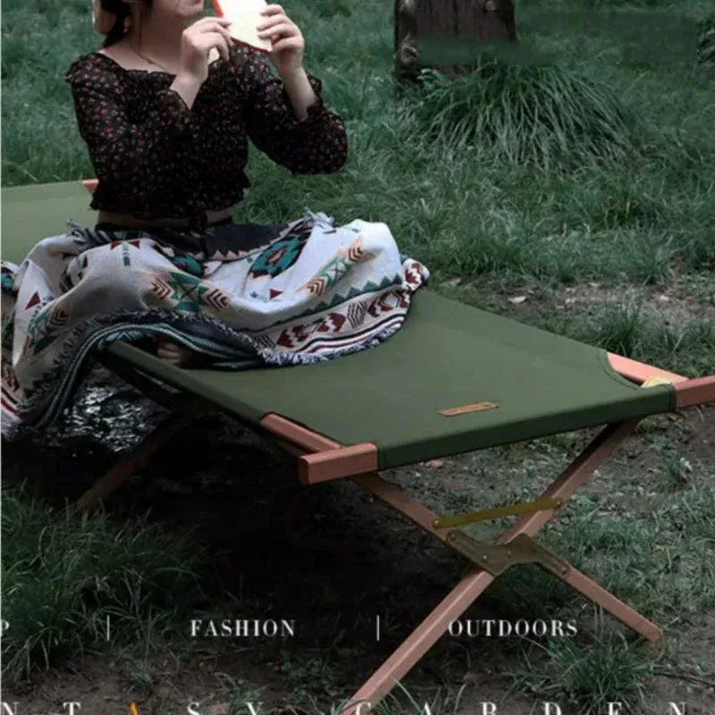Ultralight Portable Camping Cot - Aluminum Alloy Folding Sleeping Bed for Hiking, Picnic, and Outdoor Adventures