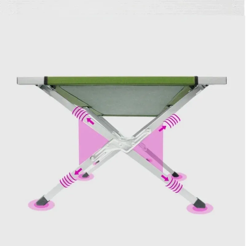 Ultralight Portable Camping Cot - Aluminum Alloy Folding Sleeping Bed for Hiking, Picnic, and Outdoor Adventures