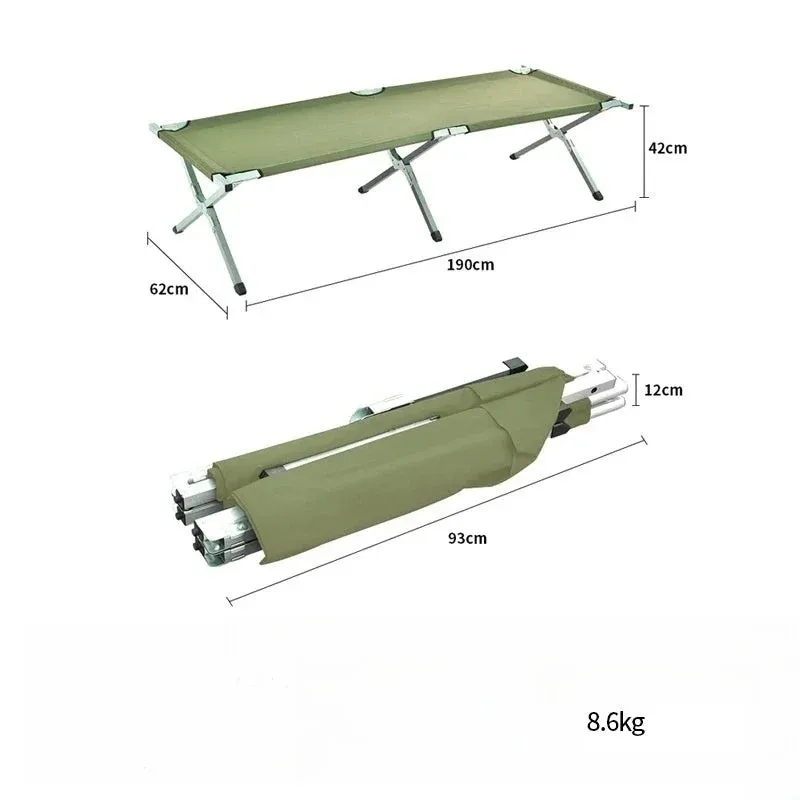 Ultralight Portable Camping Cot - Aluminum Alloy Folding Sleeping Bed for Hiking, Picnic, and Outdoor Adventures