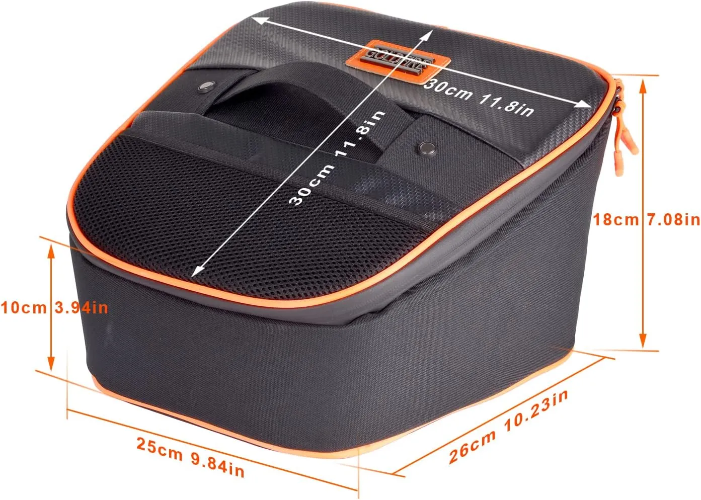 Underhood Storage Bag Cooler Ice Bag Compatible with Polaris RZR RS1 2018 (Orange Piping)