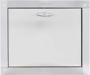 Universal Stainless Steel Trash Chute Door, Bottom Hinged - 21"(W) X 18"(H), Noiseless Self Closing, Fire Rated & UL Approved by Oswald Supply