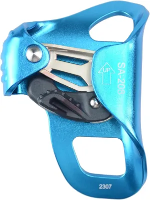 Upgraded Climbing Chest Ascender,CE Certified 100kgs Strong Rappelling Gear Equipment W/Sharp Stainless Teeth for Rock Climbing, Tree Arborist, Rescue, Mountaineering, 8~13MM Rope,4kN