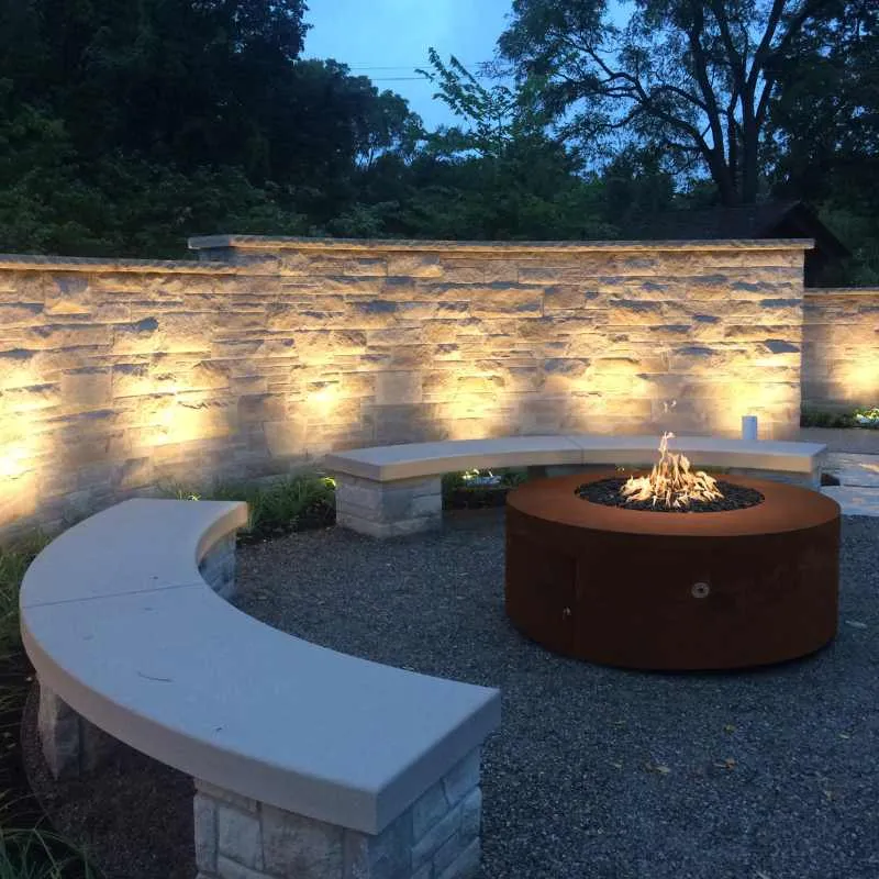 Upland Fire Pit - Corten Steel | 72" w x 18" h