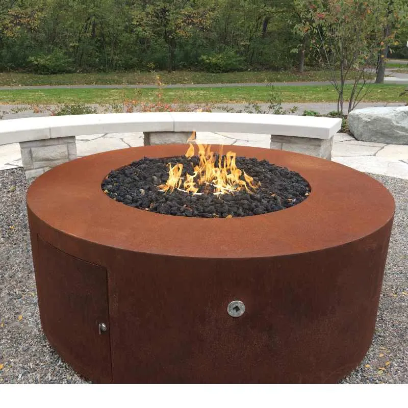 Upland Fire Pit - Corten Steel | 72" w x 18" h