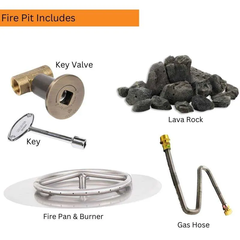 Upland Fire Pit - Stainless Steel | 72" w x 18" h