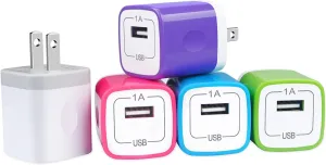 USB Wall Plug,GiGreen Single Port Fast Charging Block 5Pack USB Charging Plug Cube Wall Adapter Compatible iPhone 16 15 Pro Max 14 13 12 11 X 8,Samsung Galaxy S24 Ultra A15 5G A54 A14 S23 A13 A23 S22
