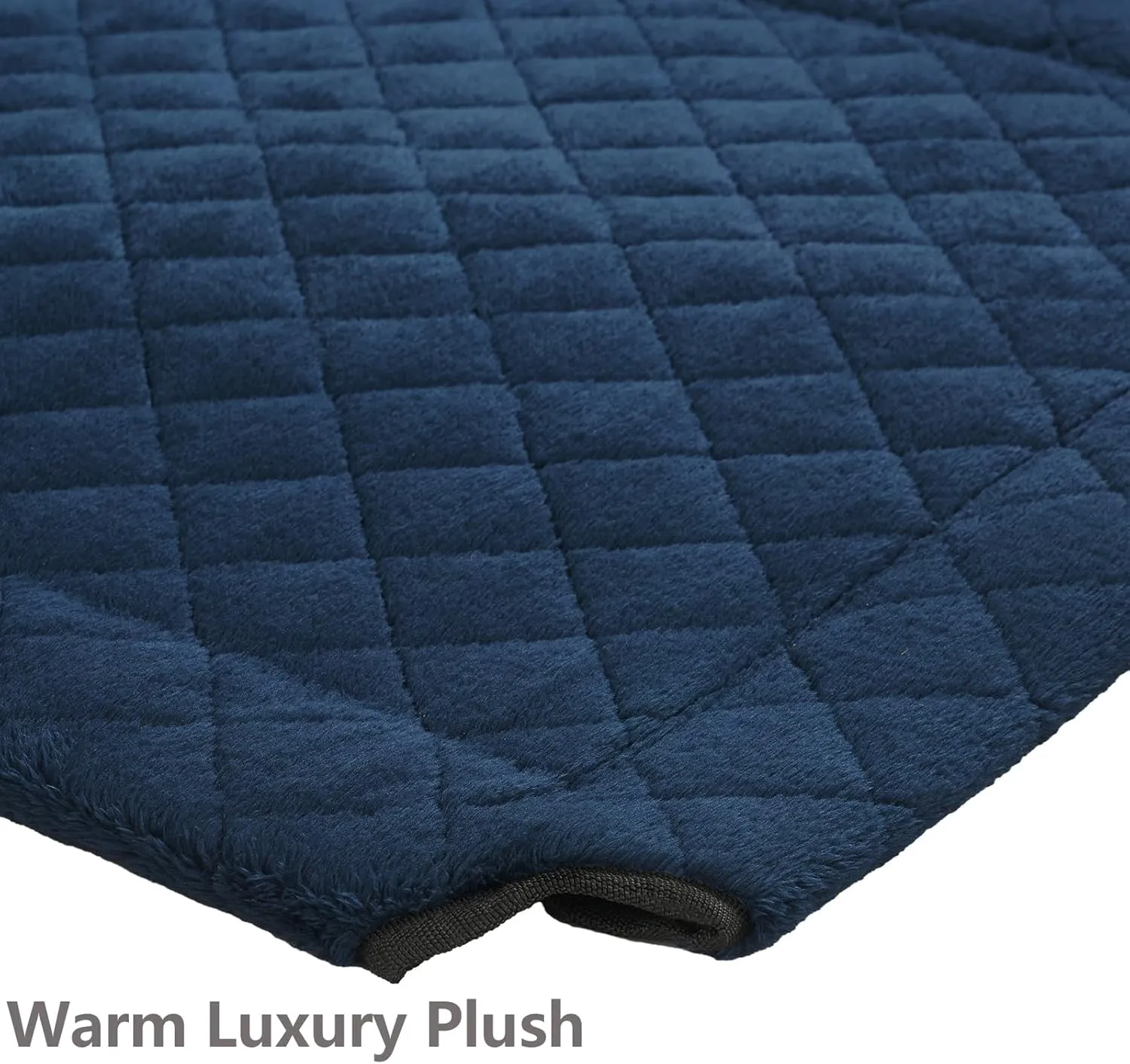Veehoo Warm Plush Elevated Dog Bed, Raised Pet Cot with Heavy Duty Frame, Non-Slip Silicon Feet, Washable & Breathable Dog Cot Bed, Pet Bed for Indoor or Outdoor Use, 41" x 27", Navy Blue, CWC2432A