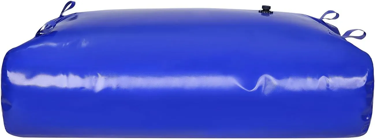 VEVOR 540L/142.7 Gallon Water Storage Bladder, RV Water Tank, 1000D Blue PVC Collapsible Water Storage Containers, Large Capacity Soft Water Bag, Portable Water Bladder, Fire Prevention, Camping