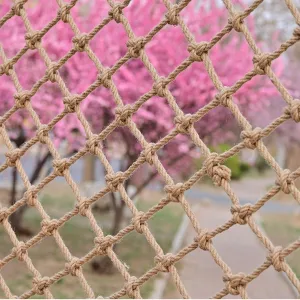 Vintage Jute Rope Netting for Indoor and Outdoor Decoration， Decorative Netting for Bars, Cafes, Parties， Outdoor Planting Nets for Plant Climbing(3Mx5M)