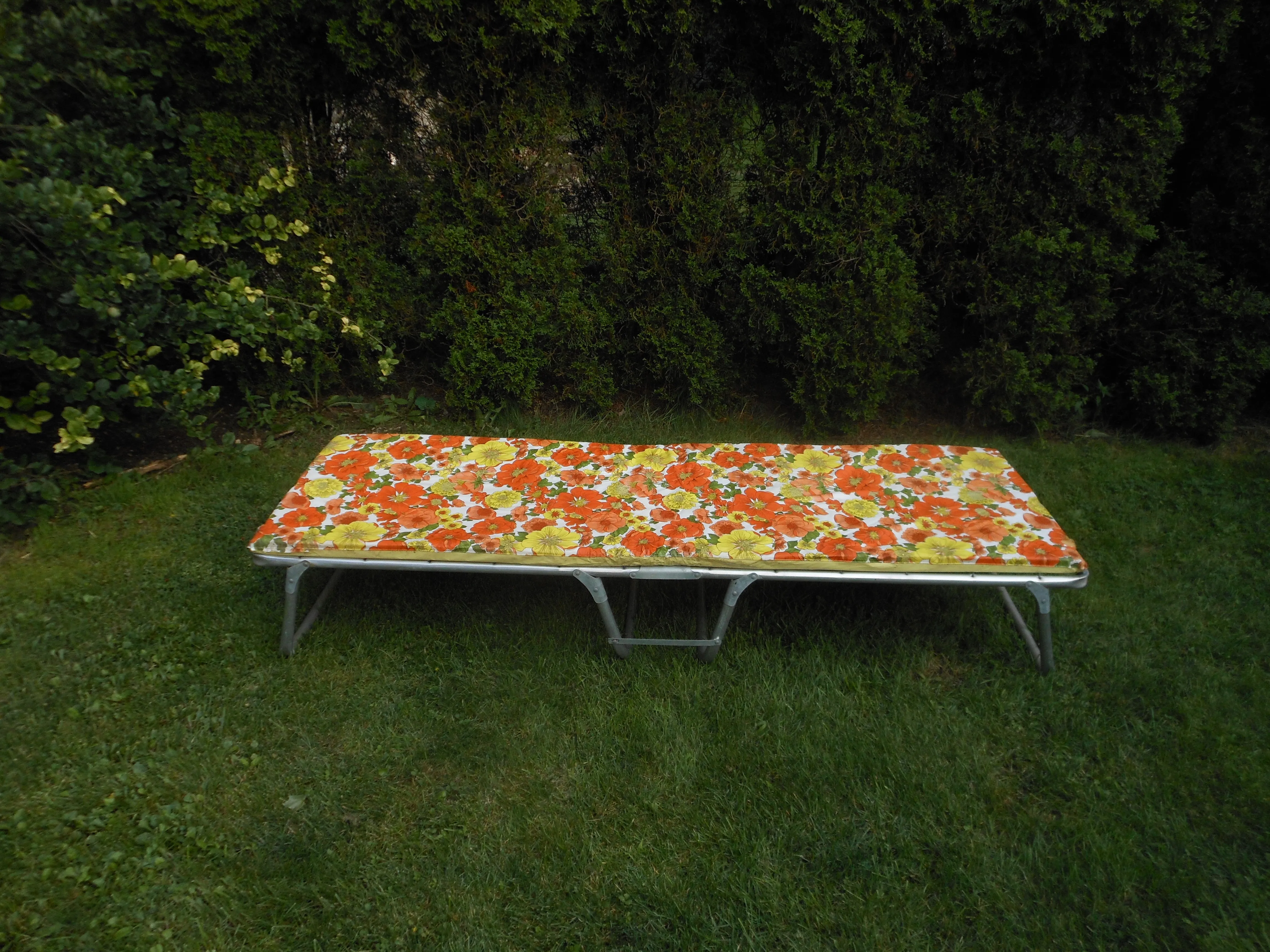 Vintage Outdoor Folding Lawn or Pool Cot