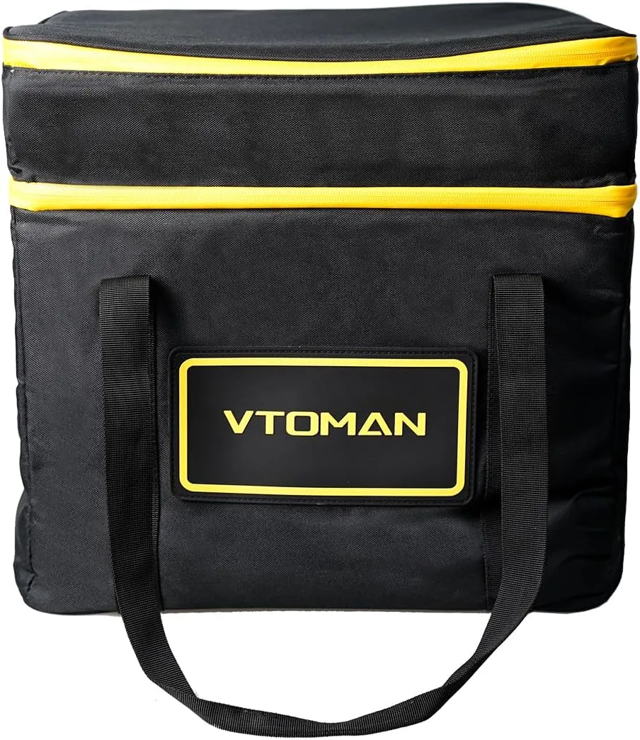 VTOMAN Large Carrying Case Bag for Portable Power Station Jump 1000 1500X 1800 & FlashSpeed 1000 1500, Black (Power Station Not Included)