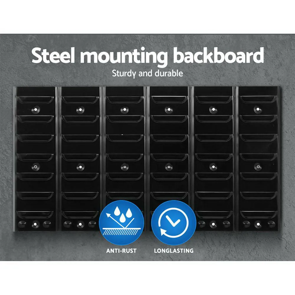 Wall Mounted Storage Bin Rack with 24 Bins by Giantz