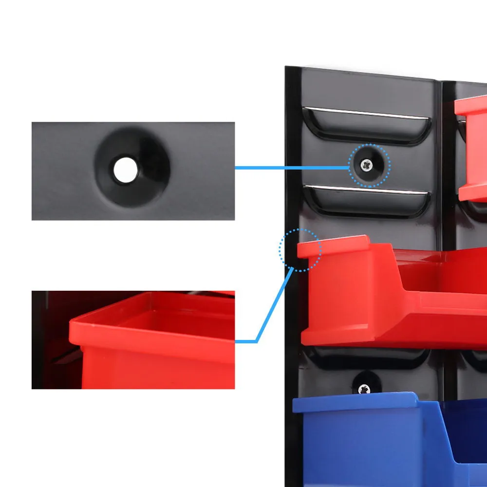 Wall Mounted Storage Bin Rack with 24 Bins by Giantz