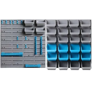 Wall-Mounted Storage Rack with 44 Bins and Peg Board by Giantz